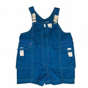 Vintage 90’s Popsicle Brand Blue Cargo Overalls 4T